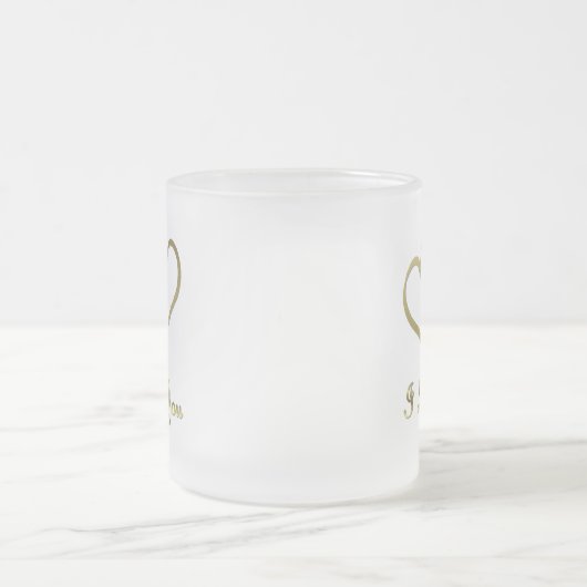 Goldene Herzen bei der Liebe Kaffeetasse (Mittel)