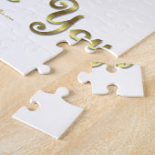 Goldene Herzen bei der Liebe Puzzle (Seite)