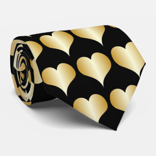 Goldene Herzen Design Krawatte