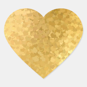 Goldene Herzen Elegante leere Vorlage Fügen Sie Ih Herz-Aufkleber