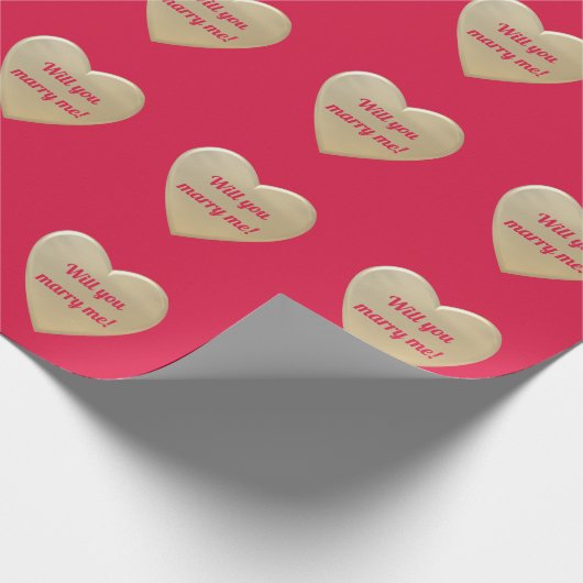 goldene Herzen Geschenkpapier (Ecke)