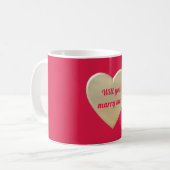 goldene Herzen Kaffeetasse (Vorderseite Links)