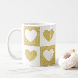 Goldene Herzen Kaffeetasse