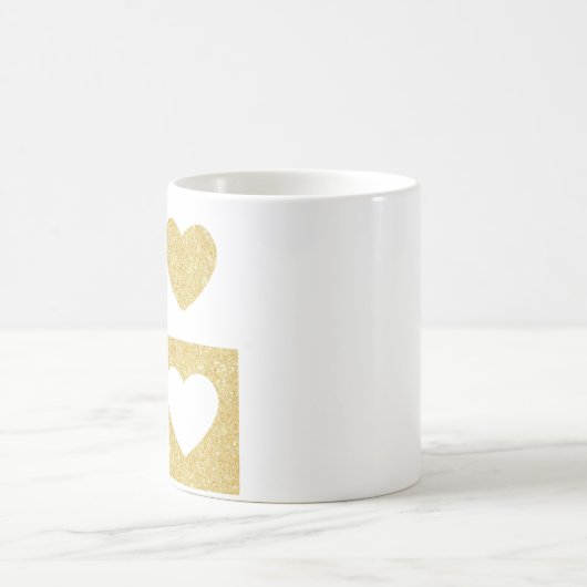 Goldene Herzen Kaffeetasse (Mittel)