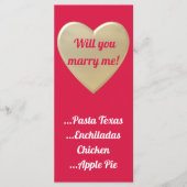 goldene Herzen Menükarte (Vorderseite)