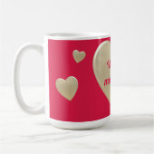 goldene Herzen, personalisiert Kaffeetasse (Links)