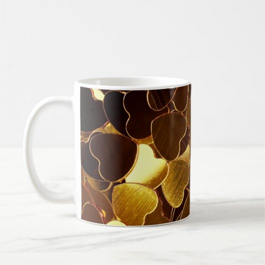Goldene Herzen Tasse (Links)