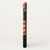 Goldene Herzen über Rot und Kalligraphie auf schwa Case-Mate iPhone Hülle (Hinten/Links)