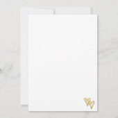 Goldene Herzen und Confetti Save the Date (Rückseite)