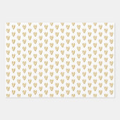 Goldene Herzen und Linien Geschenkpapier Set (Vorderseite 3)
