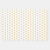 Goldene Herzen und Linien Geschenkpapier Set (Vorderseite 2)