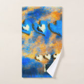 Goldene Herzen und viele Küsse Badhandtuch Set (Handtuch)