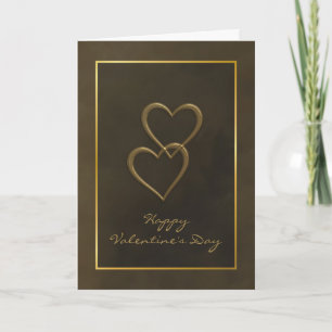 Goldene Herzen Valentinkarte Feiertagskarte