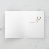 Goldene Herzen Valentinkarte Feiertagskarte (Innenseite)