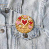 Goldene Herzen Valentinstag Funkeln Button (Beispiel)