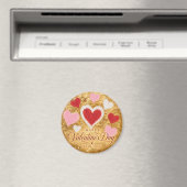 Goldene Herzen Valentinstag Funkeln Magnet (In Situ (Geschirrspüler))