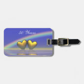 Goldene Herzen zum 50. Jahrestag Gepäckanhänger (Vorderseite horizontal)