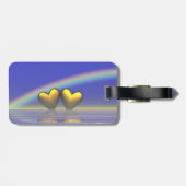 Goldene Herzen zum 50. Jahrestag Gepäckanhänger (Rückseite horizontal)