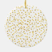 Goldene Herzen zum 50. Jubiläum Keramik Ornament (Hinten)