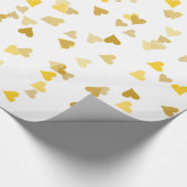 Goldene Herzenconfetti-Geschenk-Verpackung Geschenkpapier (Ecke)