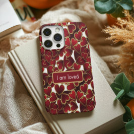 Goldene Herznachweis iPhone 15 Pro Hülle