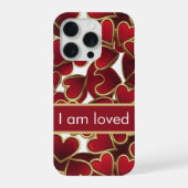 Goldene Herznachweis iPhone Hülle (Rückseite)