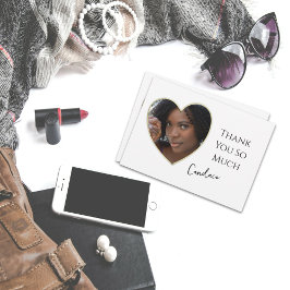 Goldene Herzrahmen Foto Abschluss Vielen Dank