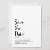 Goldene Herzschrift Save the Date Definition (Vorderseite)
