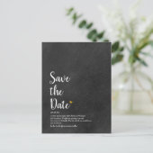 Goldene Herzschrift Save the Date Definition Postkarte (Stehend Vorderseite)