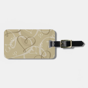 Goldene Herzstruktur Gepäckanhänger