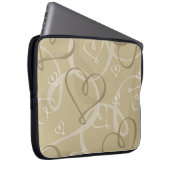 Goldene Herzstruktur Laptopschutzhülle (Vorne Rechts)