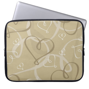 Goldene Herzstruktur Laptopschutzhülle