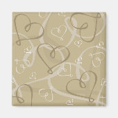 Goldene Herzstruktur Magnet (Vorne)