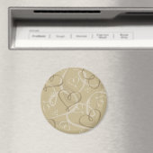 Goldene Herzstruktur Magnet (In Situ (Geschirrspüler))