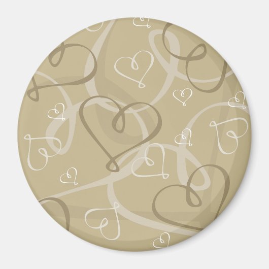 Goldene Herzstruktur Magnet (Vorne)
