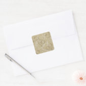 Goldene Herzstruktur Quadratischer Aufkleber (Umschlag)