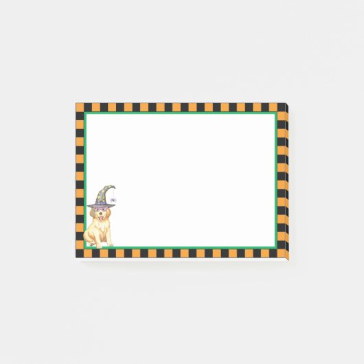 Goldene Hexe Post-it Klebezettel (Vorderseite)