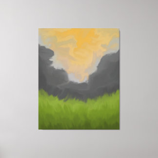 Goldene Himmel-Landschaftsmalerei Leinwanddruck