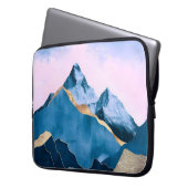 Goldene Himmelsgipfel Wasserfarbe Laptopschutzhülle (Vorderseite Links)