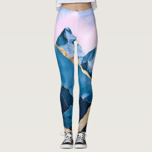 Goldene Himmelsgipfel Wasserfarbe Leggings
