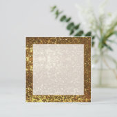 Goldene Hintergrundfläche Einladung (Stehend Vorderseite)