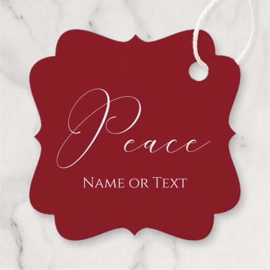 Goldene Hirsche Feiertage Rotes Reverse Geschenkanhänger (Rückseite)