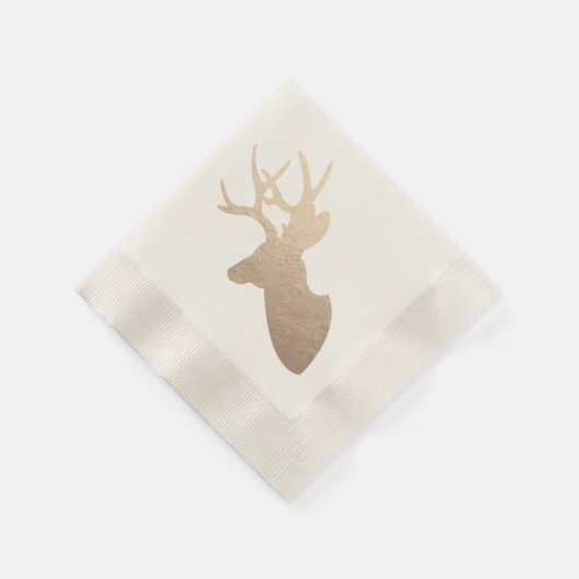 Goldene Hirsche Silhouette Serviette (Ecke)