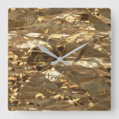 Goldene Hochzeit 2022 Quadratische Wanduhr (Vorderseite)