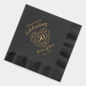 Goldene Hochzeit 50. Foil Stamps Napkins Servietten Mit Folie (Links)