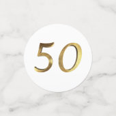 Goldene Hochzeit 50. Geburtstagsparty Konfetti (Klein Vorderseite)