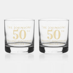 Goldene Hochzeit 50. Hochzeitsjubiläum Whiskyglas