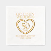 Goldene Hochzeit 50 Jahre Brauchtum Servietten Mit Folie (Vorderseite)