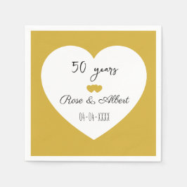 Goldene Hochzeit, 50 Jahre Ehe, Brauch Serviette