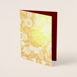 Goldene Hochzeit 50 Jahre Folienkarte